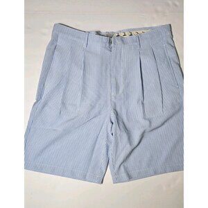 Westport Lifestyle blue and white Mens seersucker shorts (HL393)